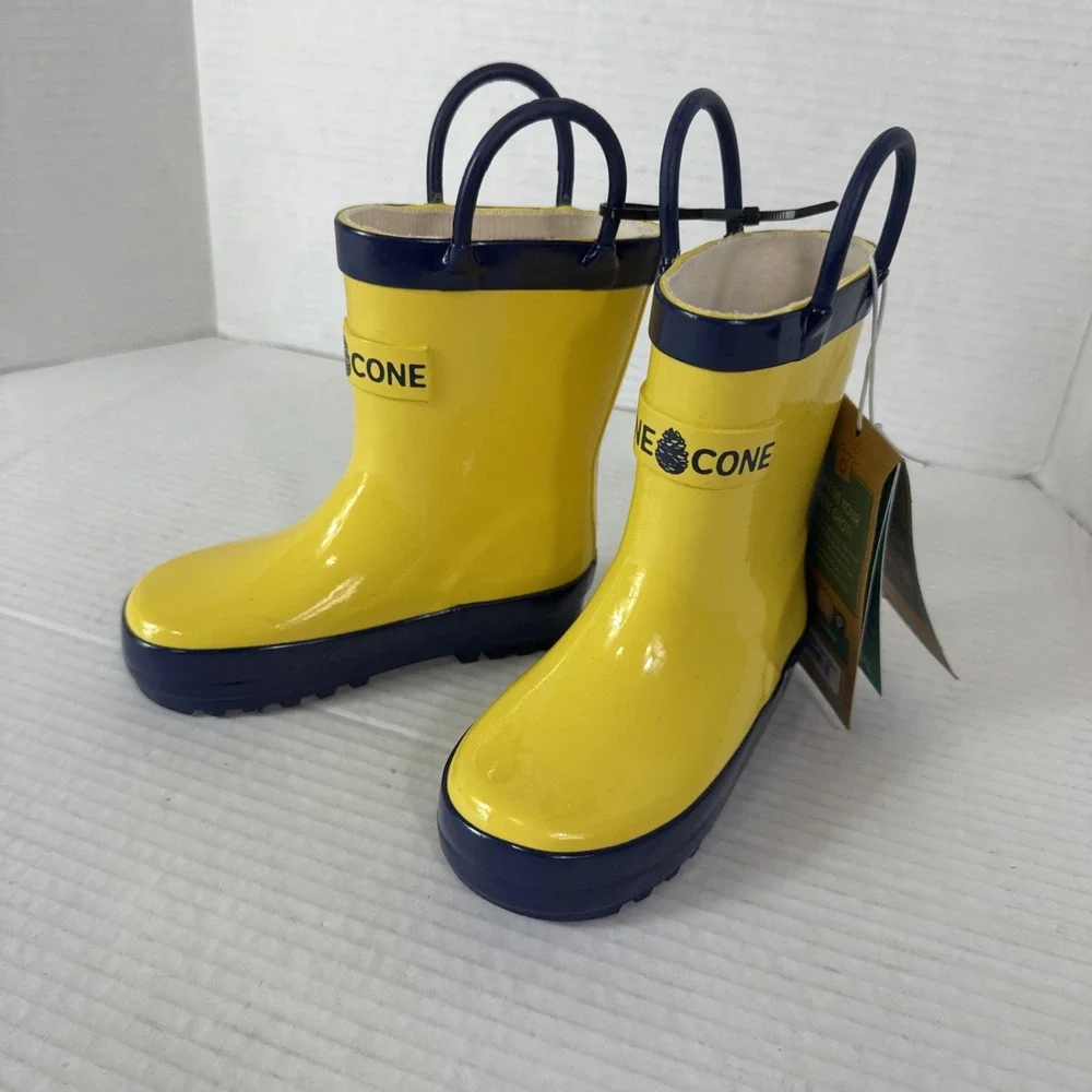 LoneCone Unisex Toddler Kids 6T Rainboots Sunshine Classic Yellow NWOB